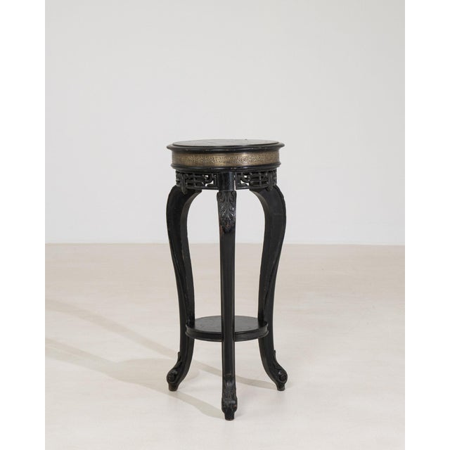 19th Century 19th Century France Napoleon III Black Wood Pedestal For Sale - Image 5 of 11