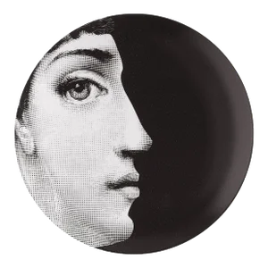 Piero Fornasetti Tema E Variazioni Porcelain Plate 114 Profile Themes & Variation