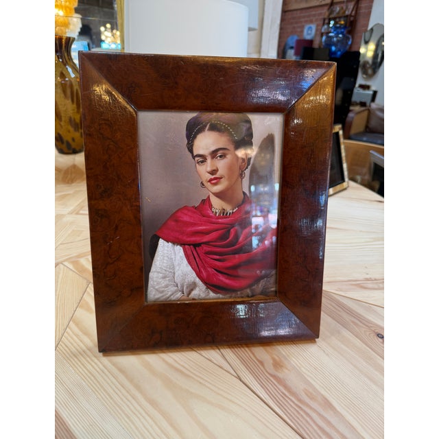 1970s Vintage Aurora Made in Italy Wooden Picture Frame For Sale - Image 5 of 6