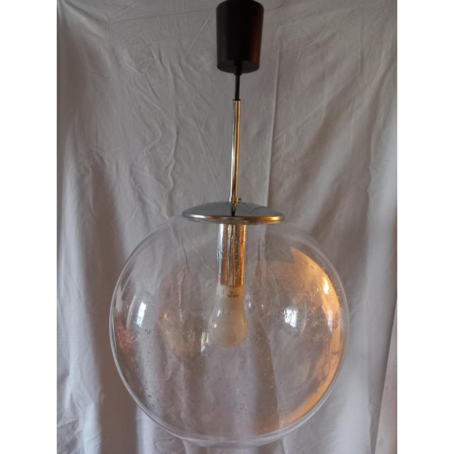 Metal Large Bubble Glass Pendant Lamp from Glashütte Limburg, 1970s For Sale - Image 7 of 18