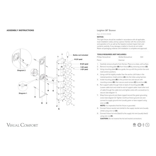 Visual Comfort kate spade new york for Visual Comfort Signature Leighton 28" Sconce in Polished Nickel with Blush Tinted Glass For Sale - Image 4 of 6