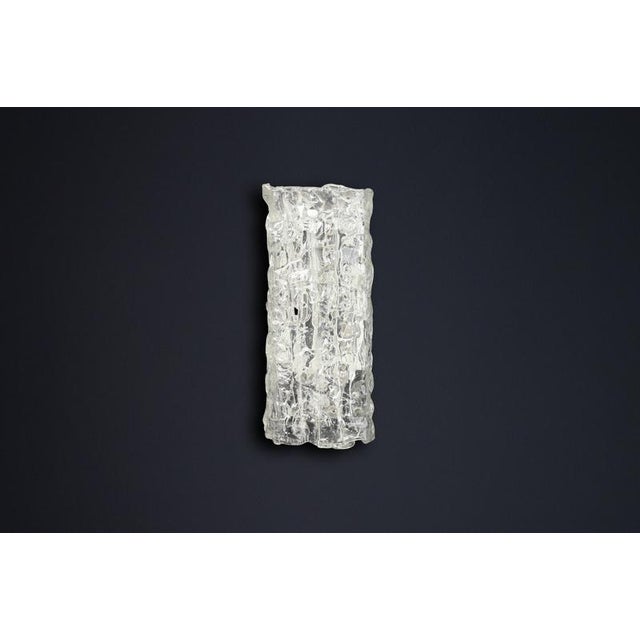 Metal Mid-Century Large Art Glass Sconces, Austria, 1950s For Sale - Image 7 of 16