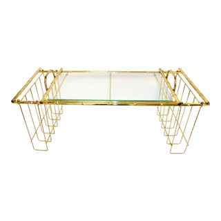 1960s Mid-Century Maurice Duchin Brass Bamboo Breakfast Tray For Sale