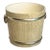 Mid-Century 13” Wide Planter Pot Decorative Bucket Faux Wood, 60s 70s For Sale