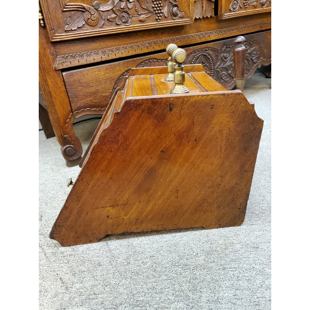 Antique Wooden Coal Box With Brass Shovel Chairish