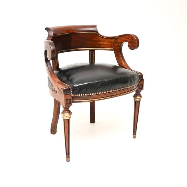 Antique French Empire Desk Chair, 1810 For Sale - Image 11 of 11