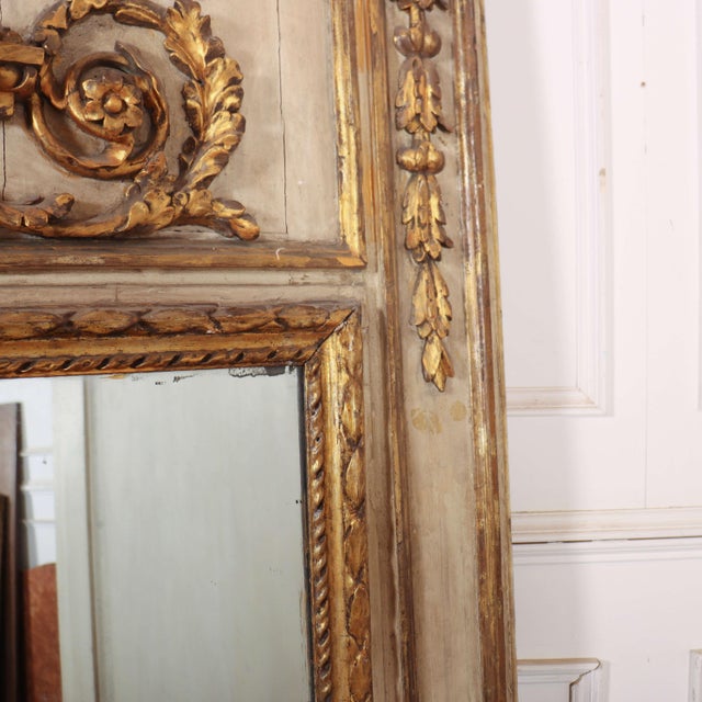 French Painted Trumeau Mirror For Sale - Image 13 of 15