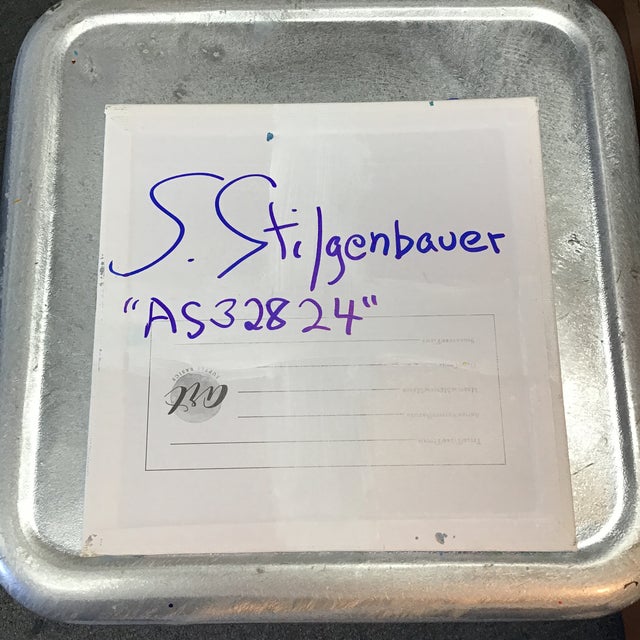 Contemporary “as32824” Original Mixed Media Abstract Painting on Canvas Panel by Stephen Stilgenbauer For Sale - Image 3 of 3