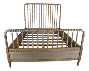 Attributed to Bramble Cholet Jenny Lind Style Queen Size Bed in Straw Wash 27606stw