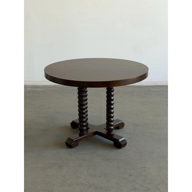 1940s Vintage Bobbin Leg Round Dining Table For Sale - Image 5 of 9