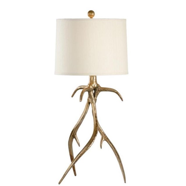 Wildwood Wildwood Antler Hall Table Lamp - Brass For Sale - Image 4 of 4