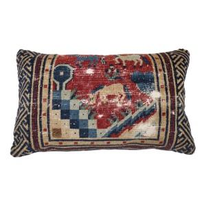 Animal Motif Tibetan Large Lumbar Size Pillow