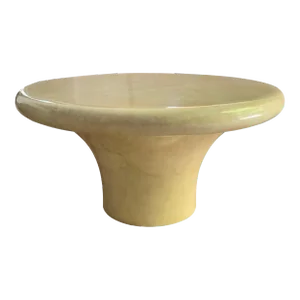 1980s Karl Springer Lacquered Goatskin Mushroom Cocktail Coffee Table