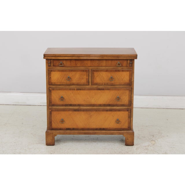 Age: C.1950s Details: Nice Vintage Chest Quality Construction English Style Yew Wood Banded Borders Condition: Excellent...