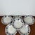 Set of 6 Churchill England soup plates, flower pattern, 1970 Ceramic, Blue and green color Dimensions: Diameter: 20 cm...