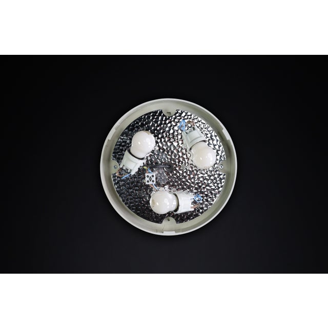 Large Round Opaline Ceiling or Wall Light from Staff Leuchten, Germany, 1970s For Sale - Image 16 of 18