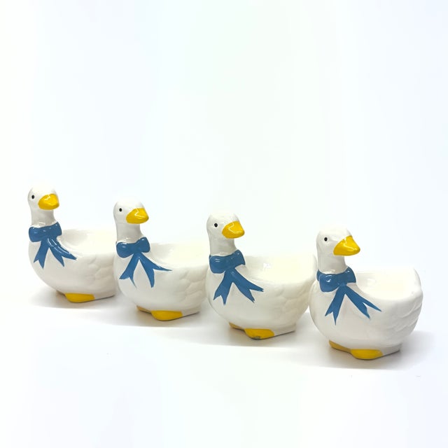 Mid 20th Century Adorable Ceramic Duck Egg Cups - Set of 4 For Sale - Image 5 of 9
