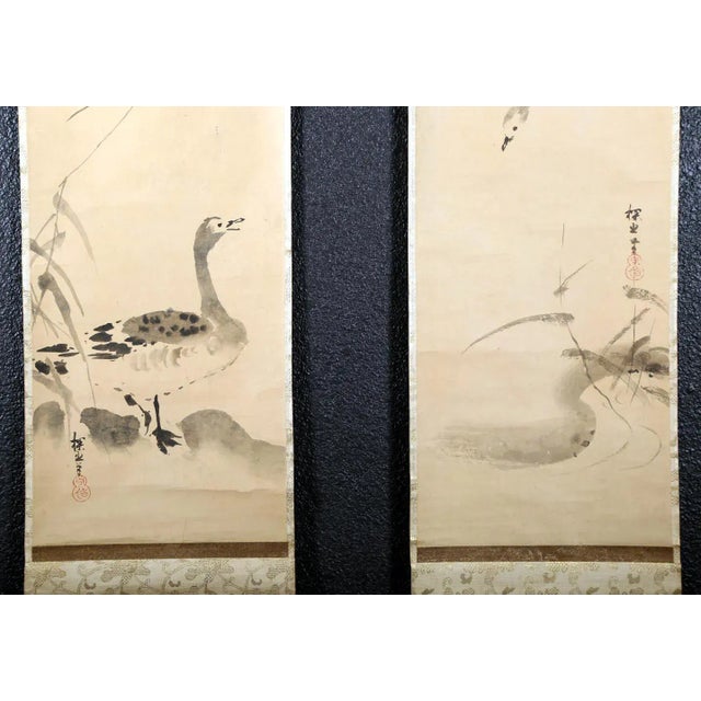 Japanese Ink Hanging Scrolls Kano Tanyu - Pair For Sale - Image 10 of 13