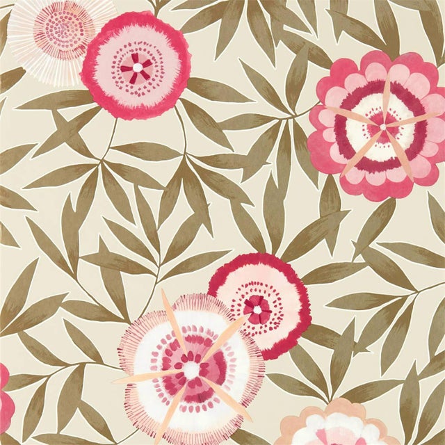 Harlequin Komovi Wallpaper in Azalea/Gilver For Sale