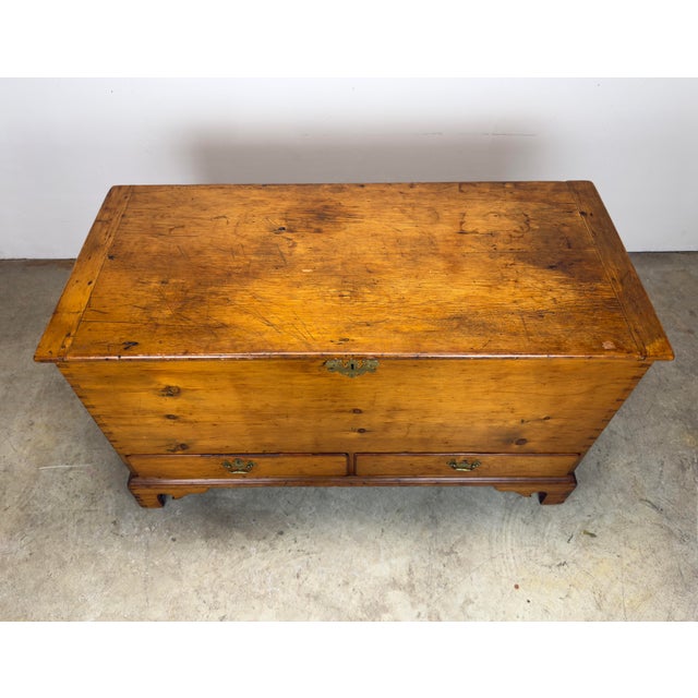 Late 18th Century American Queen Anne Style Pine Blanket Chest Pennsylvania For Sale - Image 12 of 12