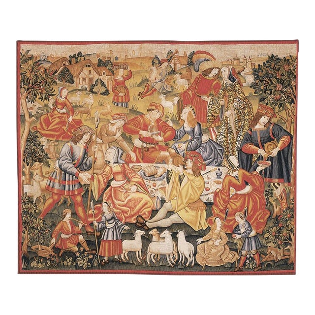 Les Repas Champetre (The Country Feast) Silkscreen Tapestry - 215 X 260 Cm (7'1" X 8'6") - Requires Rod Size 6 For Sale