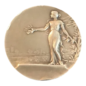 1930s Bronze French Medal: Association Philotechnique (The Arts) De Bois-Colombes