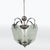 An elegant ceiling chandelier from the 1930s in classic Art Deco style. The polished chrome frame is complemented by four...