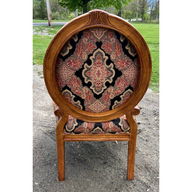 Wood Fairfield Louis XVI Style Oval Back Armchairs - A Pair For Sale - Image 7 of 11