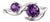 Amethyst Two Stone 925 Sterling Silver Bypass Ring | February Birthstone Ring | Purple Gemstone Ring Us 7 (All Sizes Available) For Sale