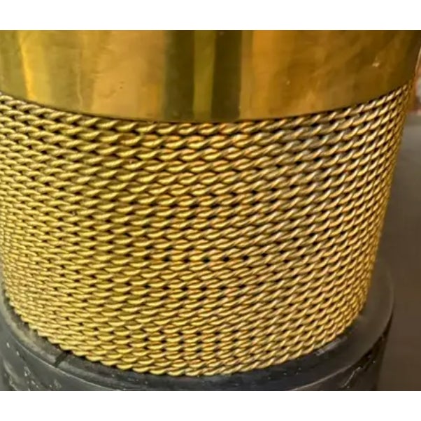 Mid 20th Century Mid 20th Century Mid Century Modern Frederick Cooper Brass Lamps With a Textured Rope Design For Sale - Image 5 of 8