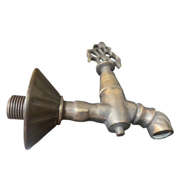 Goldenrod Brass Wall Faucet, 1980s For Sale - Image 8 of 10