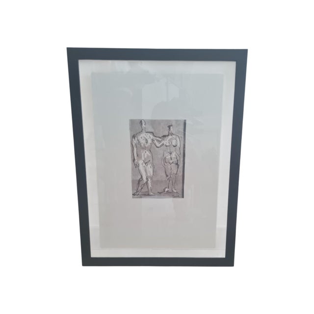 1980s Henry Moore, Nude Two Standing Figures: Man and Woman, 1981, Lithograph, Framed For Sale - Image 5 of 5