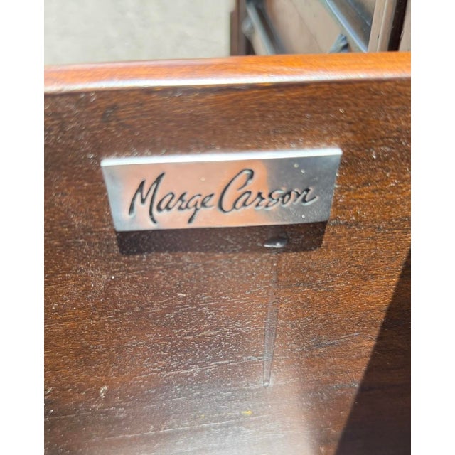 Marge Carson- Vintage Marble Top Flip-Top Sideboard/Buffet For Sale - Image 10 of 12