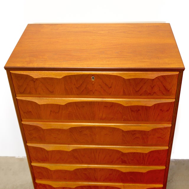 Brown Trekanten–Hestbæk 6 Drawer Teak Dresser Designed by Claus Okholm For Sale - Image 8 of 10