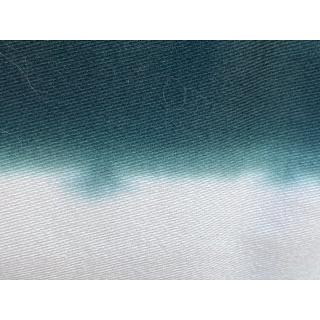 2000s Hand-Painted Cotton Rust/Green #1 Pillow For Sale - Image 4 of 7