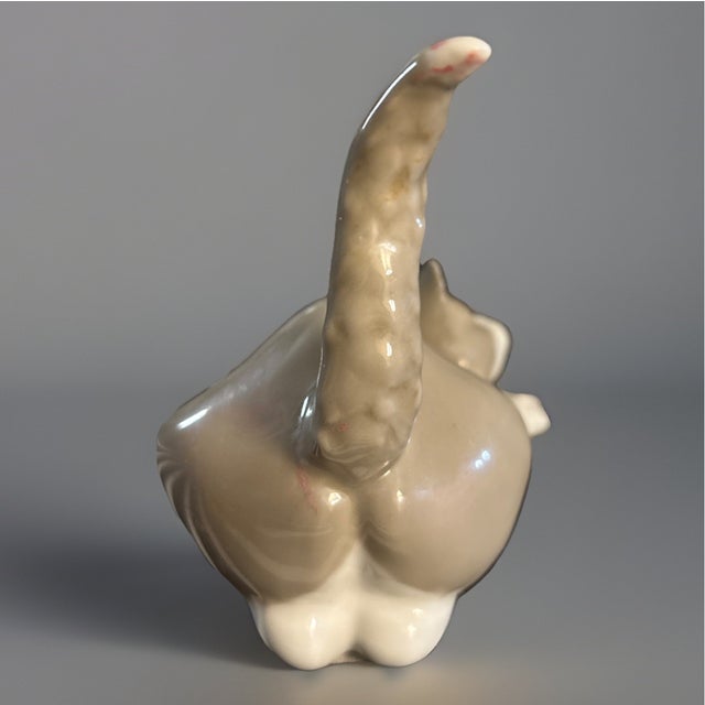 Mid-Century Modern Vintage MCM Lladro Attentive Cat Figurine For Sale - Image 3 of 3