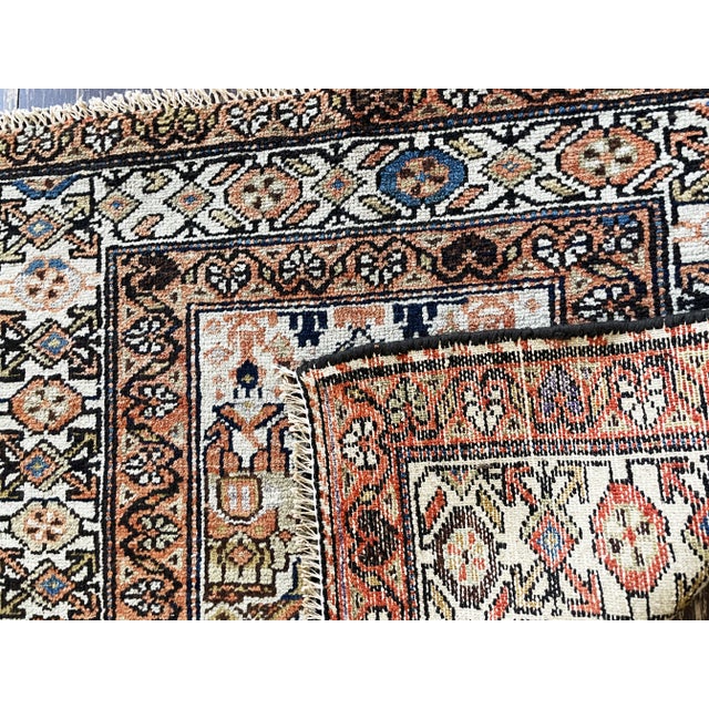 Antique Bakhtiari Rare Rug, the Prince and His Bird Guards, 2' X 2;7" For Sale - Image 4 of 7