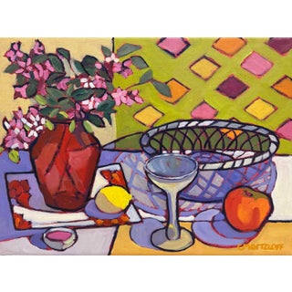 "Transparent Moments" Original Contemporary Fauvist Still Life Painting by Catherine Martzloff For Sale