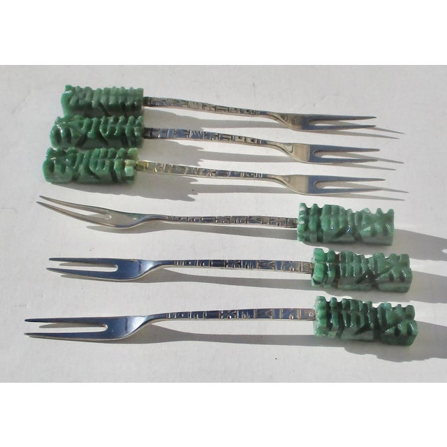 Six Sterling Cocktail Forks Mexican Circa 50s For Sale In New York - Image 6 of 6