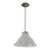 Vintage Clear Holophane Style Glass Brass Pole Pendant Light For Sale