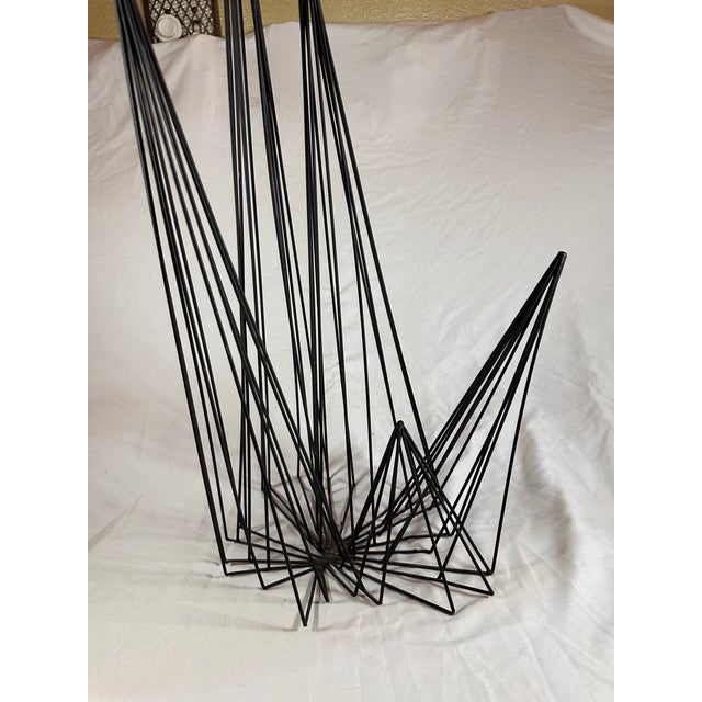 Abstract Brutalist Wire Mountain Sculpture in Black For Sale - Image 4 of 11
