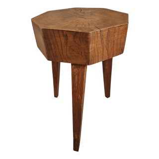Vintage Oak Stool, 1960s For Sale