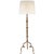 Suzanne Kasler by Visual Comfort Signature Madeleine Floor Lamp in Gilded Iron with Linen Shade For Sale