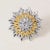 1980s 18k 2 Tone Gold Diamond Cut Sunflower Ring, Size 7.5 For Sale - Image 4 of 7