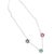 White 14 Karat Gold Necklace With 3 Flowers in Ruby Sapphire Emerald With Diamonds For Sale - Image 8 of 11