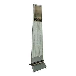 Glass and Chrome Long Case Clock Attributed to Pace Furniture