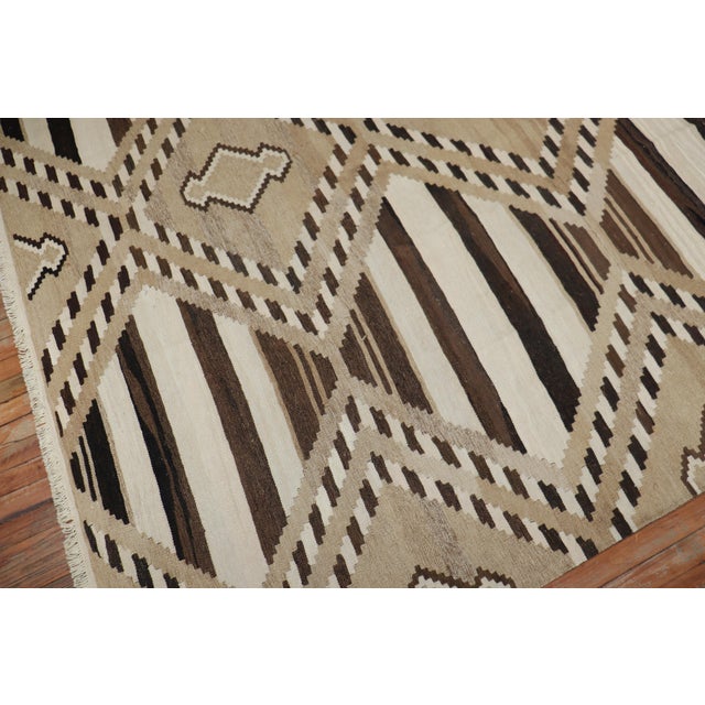 Mid-Century Modern Room Size Turkish Kilim - 8'3" x 10'7" For Sale - Image 11 of 18