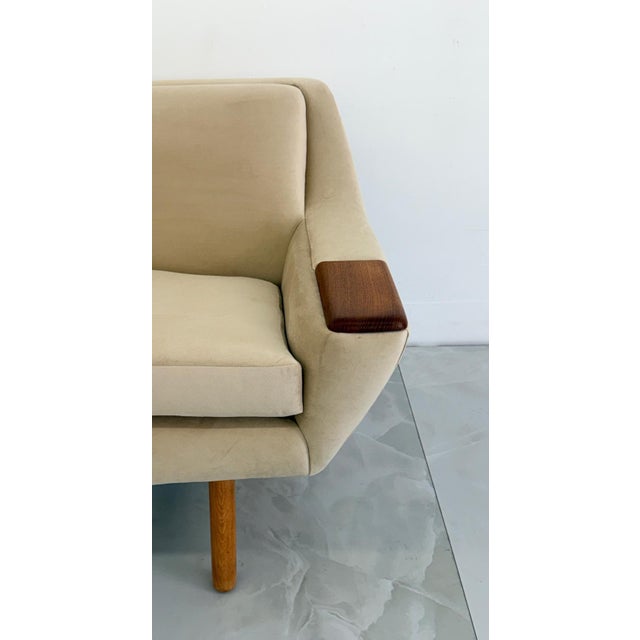 Wood Danish Modern Sofa With Teak Paws, Oak H - Base, 1960's, 2 Configurations For Sale - Image 7 of 16