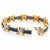A vibrant fusion of geometric drama and classic luxury, this striking tennis bracelet is beautifully sculpted in solid 14K...