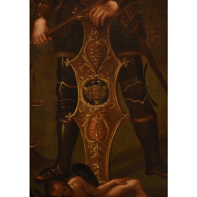 Lombard School Artist, Saint Michael the Archangel, 1650, Oil on Canvas For Sale - Image 11 of 15